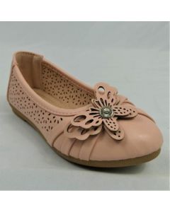 16223-LITTLE GIRLS FLATS WITH BUTTERFLY BROOCH