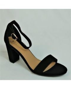 17097 - BAMBOO WOMENS ANKLE STRAP LOW HEEL SANDAL