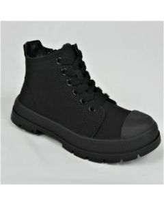 17205 - GIRLS CASUAL SEQUENCE CANVAS COMBAT BOOT