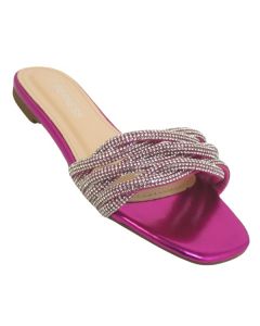 18020 WOMEN'S DRESS SLIDE WITH RHINESTONE DETAIL