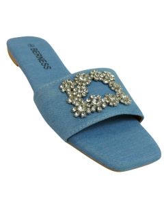 18021 WOMEN'S DRESS SLIDE WITH RHINESTONE DETAIL