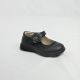 10872 GIRLS SCHOOL SHOES HEART TRIM AND DAISY STRAP