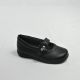11019 GIRLS BRAID TRIM WITH SIDE STRAP SCHOOL SHOE