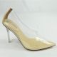 11631 LADIES CASUAL CLEAR HEEL PUMP