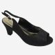 11873 LADIES SEMI DRESS LOW HEEL SLING BACK PUMPS