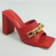 11934 LADIES LEATHER MULE WITH GOLD CHAIN ON BAND