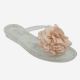 12762 LADIES DAZZLED SOLE SANDAL WITH FLOWER ON STRAP