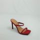 12992 LADIES SUEDE PENCIL HEEL MULE WITH TWO STRAP