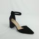 13051 LADIES SUEDE LOW BLOCK HEEL WITH STICKY MOUTH