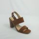 13052 LADIES MEDIUM LEATHER BLOCK HEEL WITH THICK MID STRAP