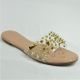 13125 LILIANA FLAT SANDAL CLEAR BAND WITH GOLD STUDS