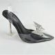 13363 LADIES STICKY MOUTH SLING BACK WITH RHINESTONE BOW