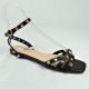 13395 BAMBOO STRAPPY FLATS WITH GOLD STUDS