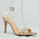 13448 LADIES LOW PUMP SANDAL WITH PEARL TOE STRAP