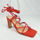 13583 LADIES LOW SUEDE TIE UP SANDAL