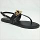 13588 PIERRE DUMAS SANDAL WITH T STRAP AND GOLD CHAIN