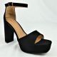 13608 LADIES SUEDE PUMP SANDAL WITH PLATFORM