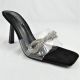 13653 LADIES CLEAR TOP BAND WITH RHINESTONE PIECE MULE