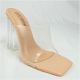 13657 WOMANS CLEAR HEEL AND BAND SANDAL