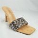 13660 WOMENS LOW MULE WITH LEOPARD PRINT BAND