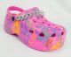 14278- womens clog with chain hardware