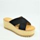 14432 WOMENS SLIP ON PLATFORM ESPADRILLE SANDAL