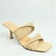 14435 WOMENS SQUARE TOE WOVEN DRESS SLIDE