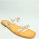 14453  WOMENS CASUAL SLIP ON SANDAL W/LARGE STONES