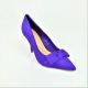 15574  SUEDE POINTED TOE DRESS PUMP WITH BOW