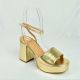 15588  WOMENS METALLIC PLATFROM DRESS SANDAL