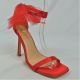 15777-PENCIL HEEL SANDAL WITH FABRIC BOW AT BACK