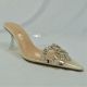 15785- LOW HEEL MULE WITH DIAMOND BOW