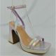 15911- PLATFORM SANDAL WITH IRIDESCENT FINISH