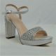 16053- BLOCK HEEL PUMP WITH BEDAZZLED TOE AND HEEL