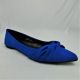 16195-LADIES SUEDE FLATS WITH KNOT DESIGN AND POINT TOE