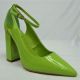 16201-LADIES POINTED TOE BLOCK HEEL WITH PATENT LEATHER FINISH