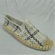 16220-CANZAS ENBROIDERED FLAT SLIP ON