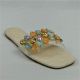 16235-LADIES SLIPPERS WITH MULTI COLOR TOE BAND