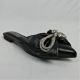 16249-LADIES FLAT MULE WITH STUDDED BOW