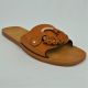 16661 WOMENS CASUAL FLAT SLIDE WITH BRASS DETAIL