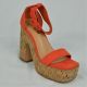 16721 Womens cork platform mary jane sandal