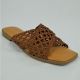  16723 FLAT WOVEN CROSS BAND SANDAL