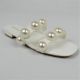 17080 - BAMBOO WOMENS CASUAL SANDAL W/ PEARL ACCENTS