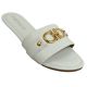 18030 WOMEN'S FLAT SLIDE WITH GOLD METAL BUCKLE DETAIL