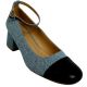 18148 - WOMENS OFFICE/CASUAL LOW HEEL MARY JANE W/ANKLE STRAP