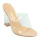 19166 WOMENS ACRYLIC DRESS HEEL SLIDE