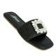 19206 WOMEN'S DRESS SLIDE WITH RHINESTONE DETAIL