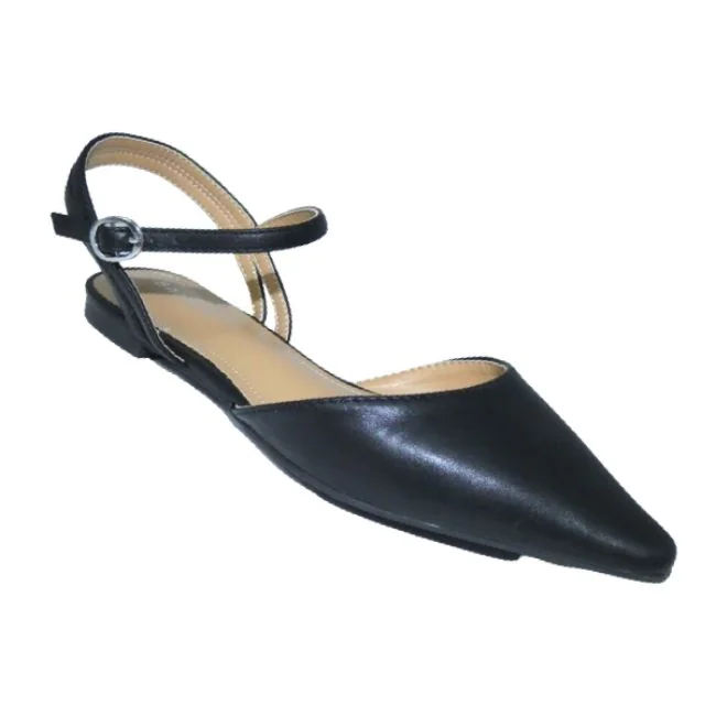 20527 BAMBOO WISE 06 WOMENS OPEN BACK BUCKLE POINTED TOE FLAT SANDAL